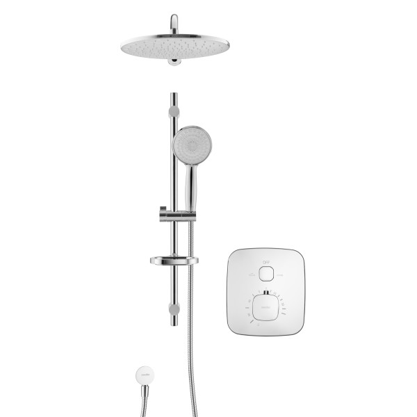 Смеситель для душа Swedbe Platta встраиваемый термостат с верхним душем хром (5556)