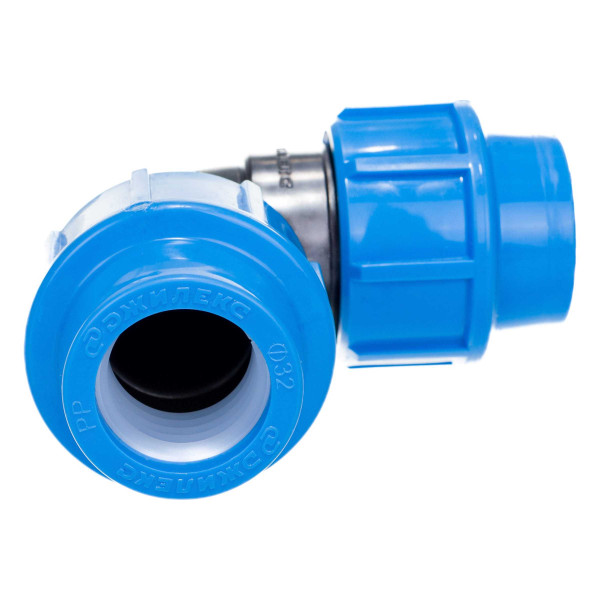 Соединение угловое 32*32 Джилекс (для п/э трубы, PP) (9303)