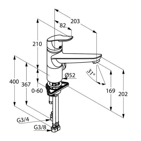 Смеситель для кухни Kludi Objekta (325760575) Смеситель для кухни Kludi Objekta (325760575)