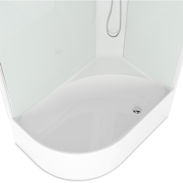 Кабина душевая Melodia Classica 120х80 высокий поддон Right, стекло матовое, профиль белый (MB01015)