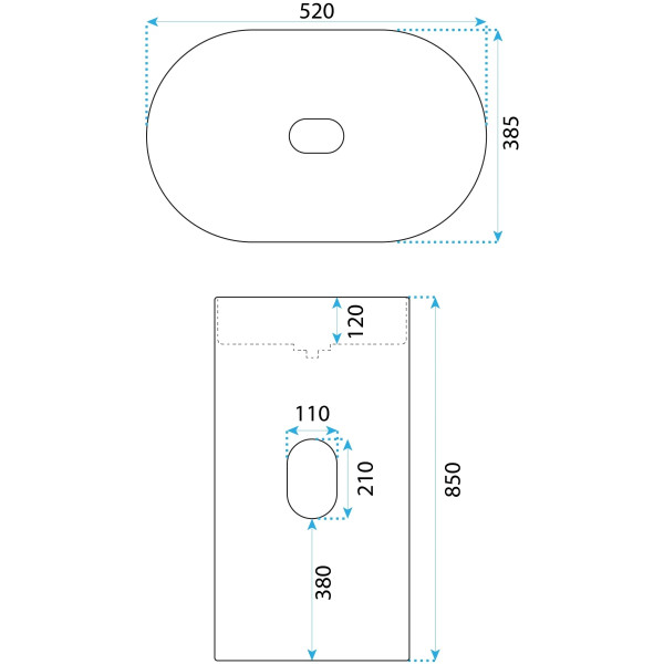 Раковина напольная конгломерат REA Dolce white 52x38,5x85 белая (REA-U4302)