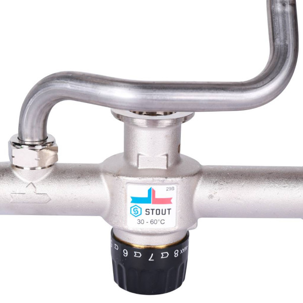 Насосно-смесительный узел с термостатическим клапаном Stout без насоса (SDG-0120-007000)