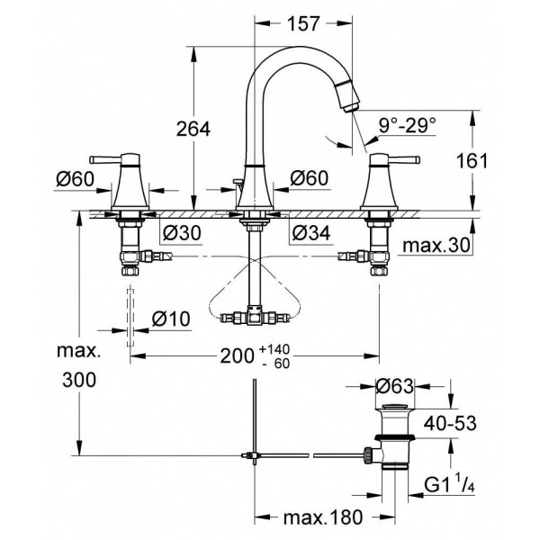 Смеситель для раковины Grohe Grandera (20389IG0)