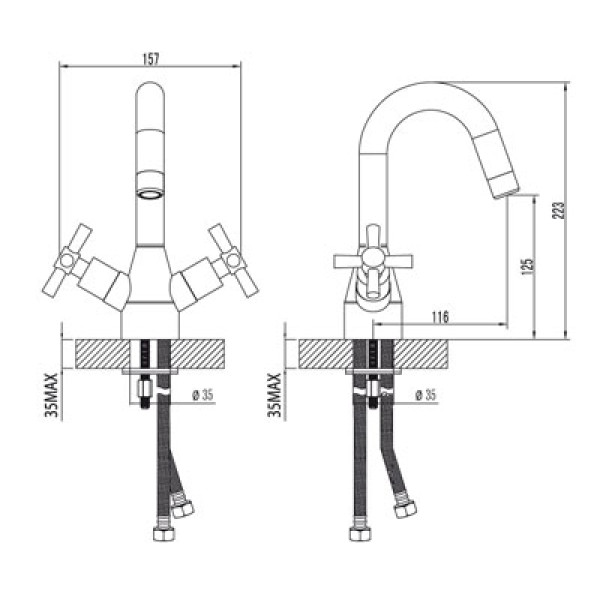 Смеситель для раковины Lemark Neo (LM2207C) Смеситель для раковины Lemark Neo (LM2207C)