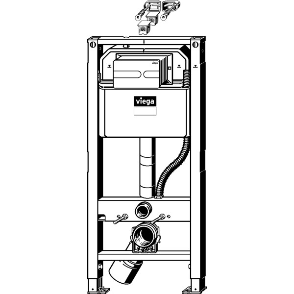 Инсталляция для подвесного унитаза Viega Prevista 792862 с кнопкой Visign for Style 23 (792862)