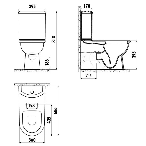 Бачок для унитаза Creavit Selin белый (SL410-00CB00E-0000)