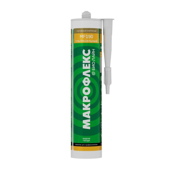 Клей монтажный Макрофлекс Bio Line MF190 Ультрасильный 400 г. (белый) (2679658) Клей монтажный Макрофлекс Bio Line MF190 Ультрасильный 400 г. (белый) (2679658)