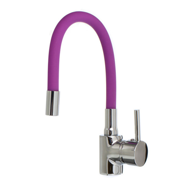 Смеситель для кухни Ex-promt Kitchen с гибким изливом, хром (Ex125.4-11 purple)