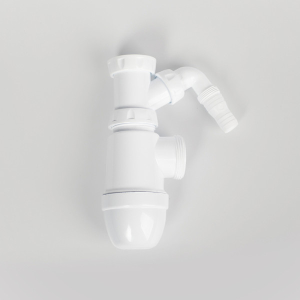 Сифон для мойки Iddis с выпуском 3 1/2" с переливом и отводом Kitchen Line (S11UPS0i84)