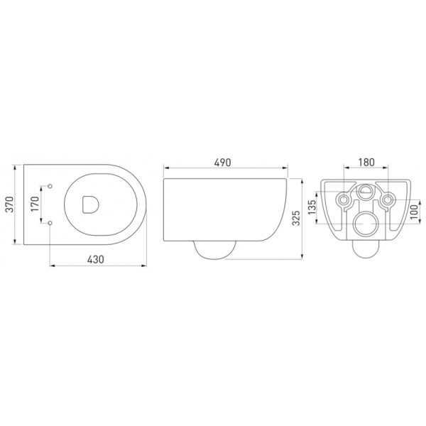 Инсталляция Berges Novum525 с подвесным унитазом, кнопка S3 хром глянец, унитаз EGO Rimless, сиденье Toma Slim SO (047243)