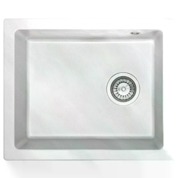 Мойка для кухни Rea nels white гранит 56x46,5x20 белая (ZLE-00110)