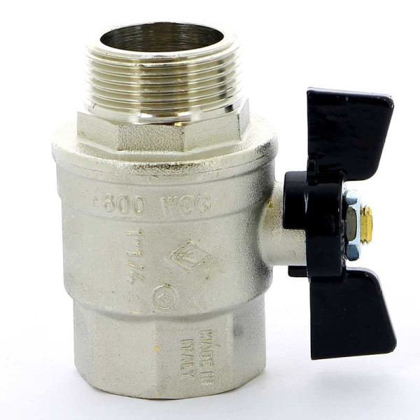 Кран Bugatti 1 1/4" ВН шаровый Oregon 307 (черная бабочка) (03070075)