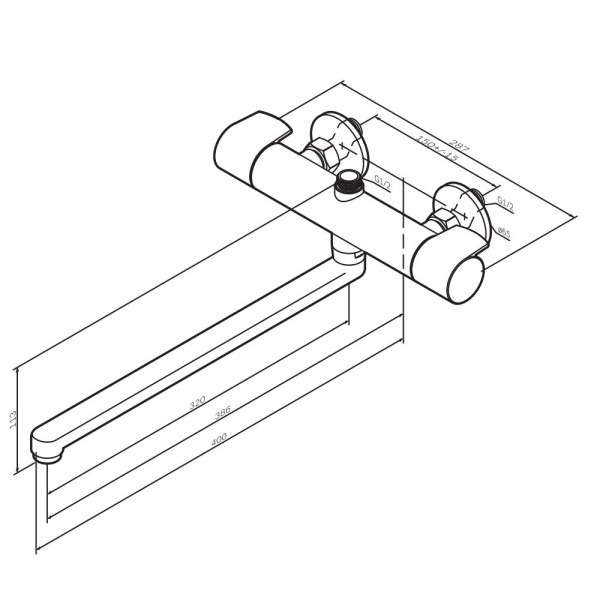 Смеситель для ванны и душа AM.PM X-Joy хром (F85A50900)