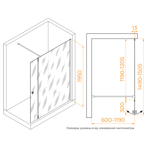 Душевая перегородка RGW WA-054B (WA-010B + Z-072B) 1200 стекло прозрачное, профиль черный (351005423-14) Душевая перегородка RGW WA-054B (WA-010B + Z-072B) 1200 стекло прозрачное, профиль черный (351005423-14)
