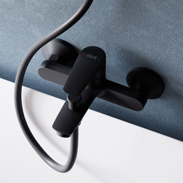 Смеситель для ванны и душа Dorff Prime New черный (D4011022) Смеситель для ванны и душа Dorff Prime New черный (D4011022)