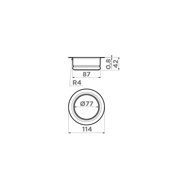 Сменная горловина для измельчителя Omoikiri NAGARE SLIM NA-02-GB графит (4956757)