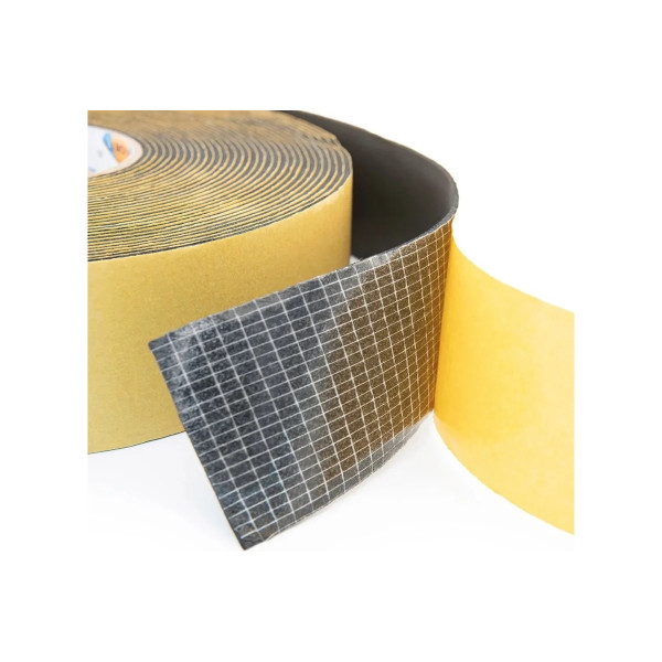 Лента армированная самоклеящаяся из вспененного каучука Aviora 50 мм х 15 м х 3 мм (302-074)