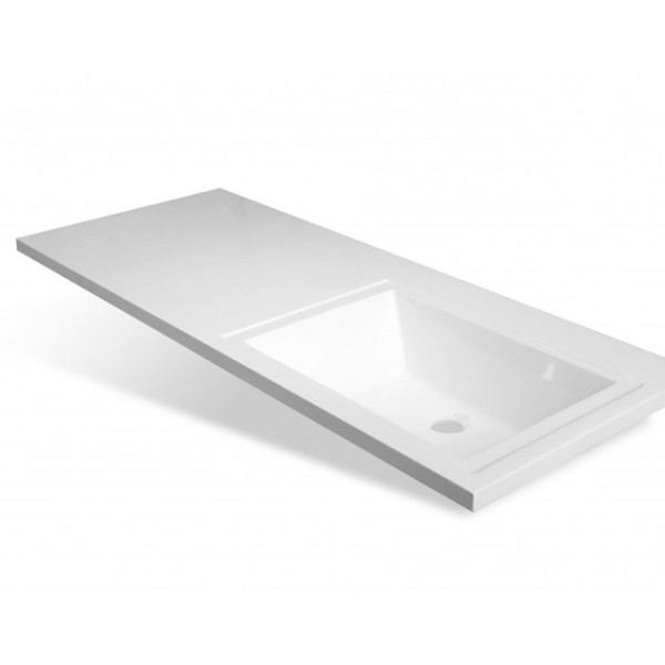 Раковина накладная Melodia Даллас -1300 130x14,5 (чаша справа) (MFR79597WT)