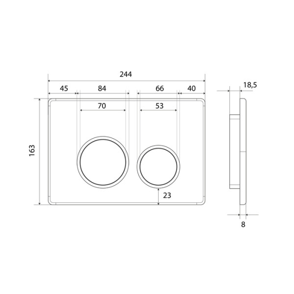 Клавиша смывная Iddis 050 Unifix матовый хром (UNI50M0i77) Клавиша смывная Iddis 050 Unifix матовый хром (UNI50M0i77)