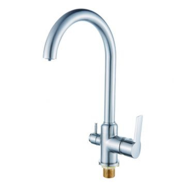 Смеситель для кухни Diadonna (с подключением фильтра высокий излив хром) (D81-446107L)