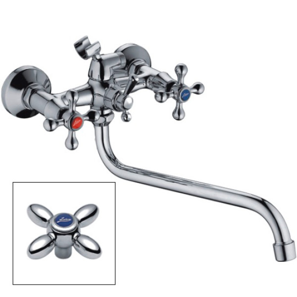 Смеситель для ванны и душа Ledeme с душевым гарнитуром (L2227)