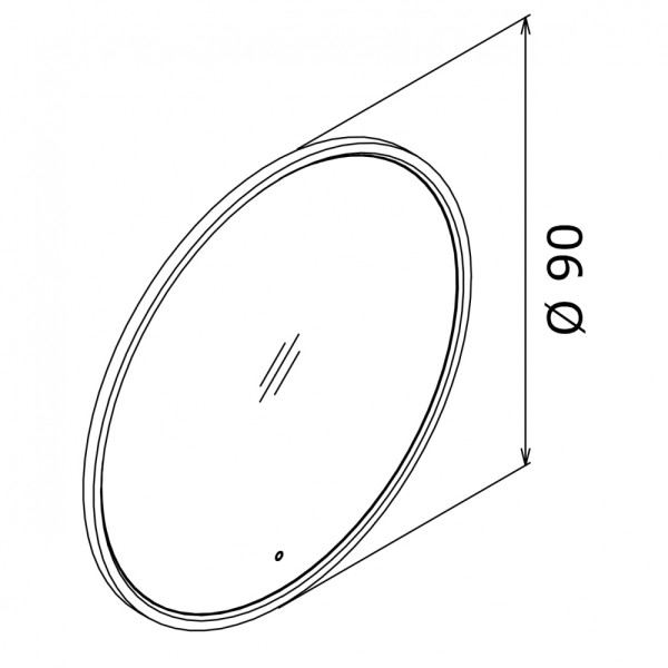 Зеркало с подсветкой Orka Molino 900x900x50 белый матовый (3006131)