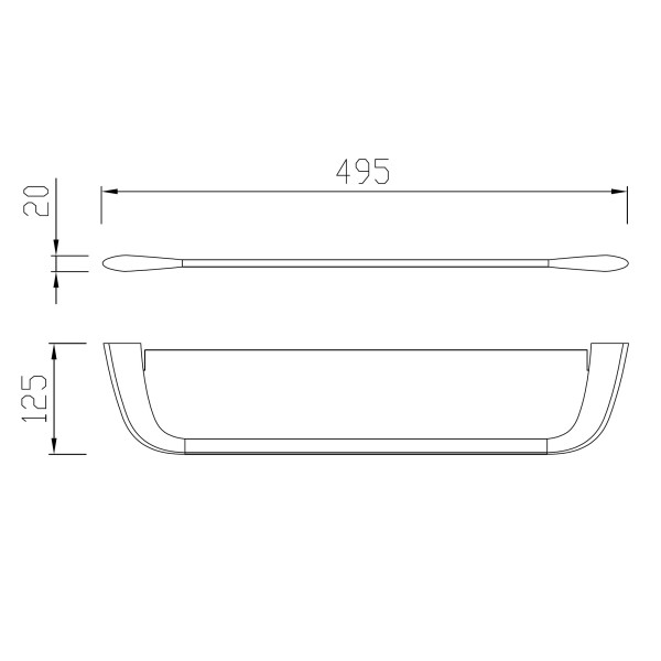 Полка стеклянная Abber Nord никель (AA1555NG) Полка стеклянная Abber Nord никель (AA1555NG)