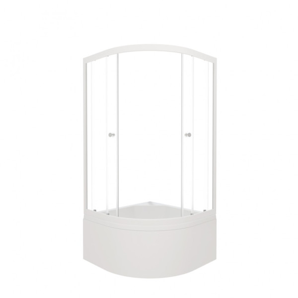 Душевое ограждение Triton Ультра 90x90 стекло прозрачное, профиль белый (DK323_1)