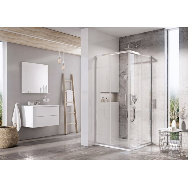 Душевое ограждение Ravak Blix 80x195 стекло прозрачное, профиль хром (X9BM40C0Z1)