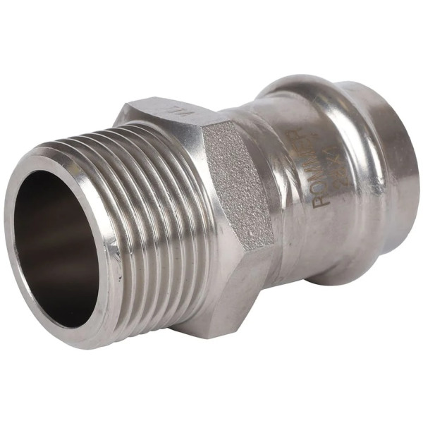 Переход 28х1"Н Rommer из нержавеющей стали (пресс) (RSS-0021-000281) Переход 28х1"Н Rommer из нержавеющей стали (пресс) (RSS-0021-000281)