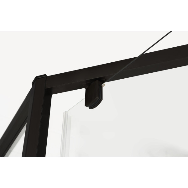 Душевой уголок Cezares ECO 90x90x195 стекло прозрачное, профиль черный (ECO-O-P-1-90-C-NERO)