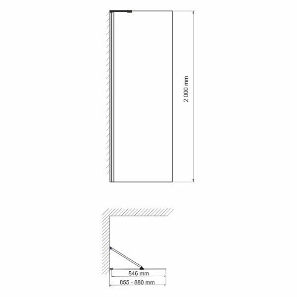 Душевые перегородки Wasser Kraft Aller 90х200 (10H07-RP90)