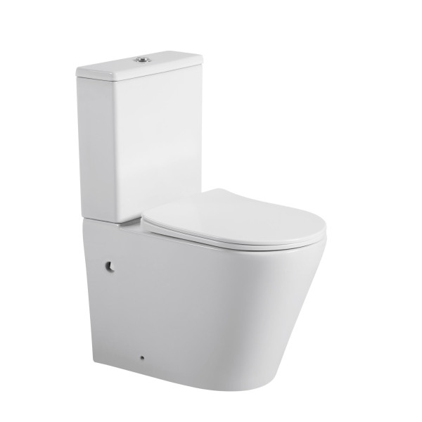 Унитаз напольный Sapbox Velron 60,5x37x80 Rimless белый (SB7057A1-W)