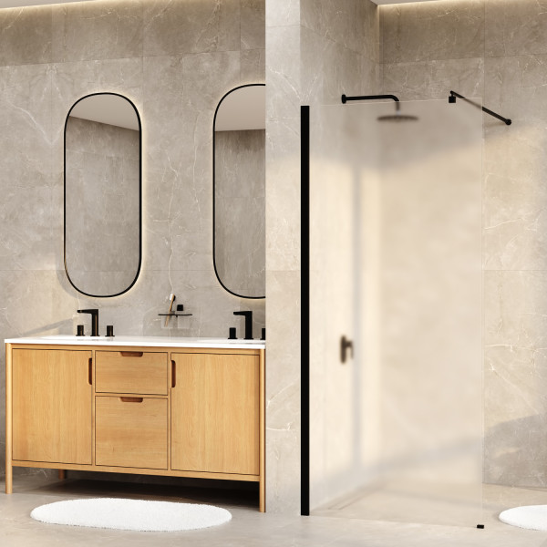 Душевое ограждение WasserKRAFT Rur 110x200 стекло матовое, профиль черный (30W46MB-MG) Душевое ограждение WasserKRAFT Rur 110x200 стекло матовое, профиль черный (30W46MB-MG)