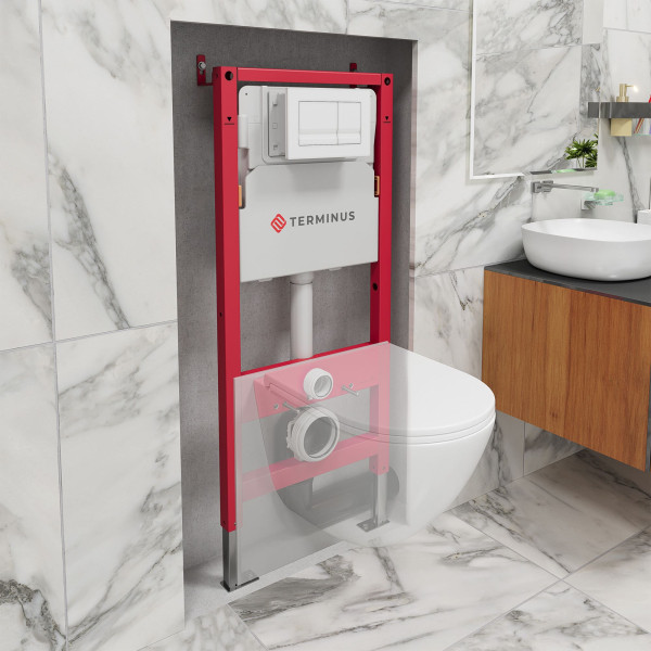 Инсталляция для подвесного унитаза Terminus 4 в 1 клавиша хром крепеж шумоизоляция (31i50х112R) Инсталляция для подвесного унитаза Terminus 4 в 1 клавиша хром крепеж шумоизоляция (31i50х112R)