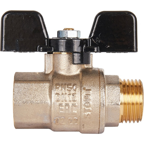 Кран 1/2" ВН шаровый Stout (черная бабочка, полнопроходной) (SVB-0004-000015) Кран 1/2" ВН шаровый Stout (черная бабочка, полнопроходной) (SVB-0004-000015)