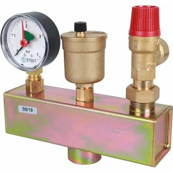 Группа безопасности котла Stout до 50 кВт (в теплоизоляции) (SVS-0004-055032) Группа безопасности котла Stout до 50 кВт (в теплоизоляции) (SVS-0004-055032)