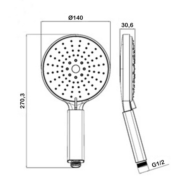 Душевая лейка Swedbe Calypso хром/белый (5019)
