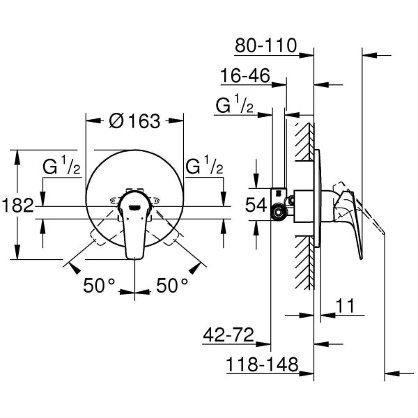 Смеситель для душа Grohe Start Flow (29116000)