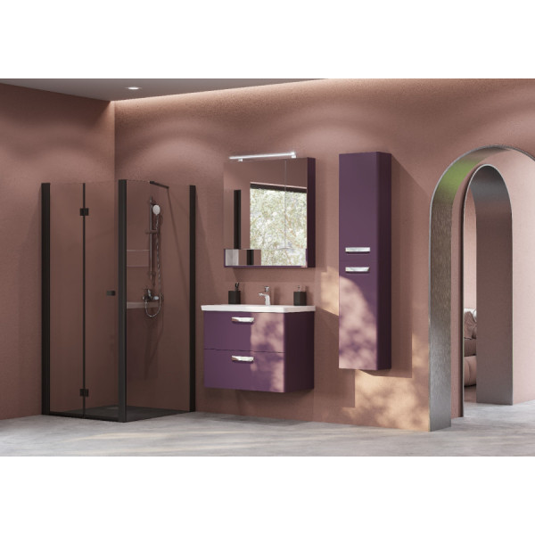 Душевая дверь Roca Capital 90x195 стекло прозрачное, профиль черный (7.M450.9.016.M)