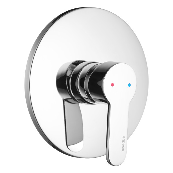 Смеситель для душа встраиваемый Swedbe Platta подключение на 1 выход хром (5517) Смеситель для душа встраиваемый Swedbe Platta подключение на 1 выход хром (5517)