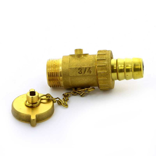 Кран Itap 3/4" Н шаровый сливной с заглушкой (латунный штуцер) (1390034)