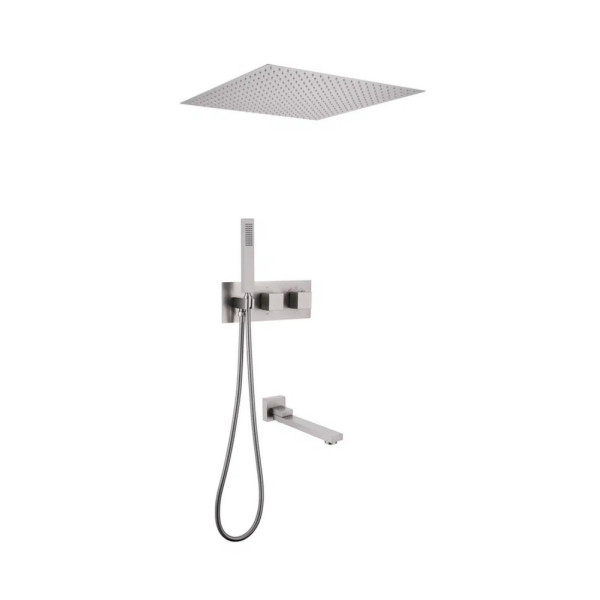 Душевая система Abber Daheim с изливом сатин (AF8254SP)