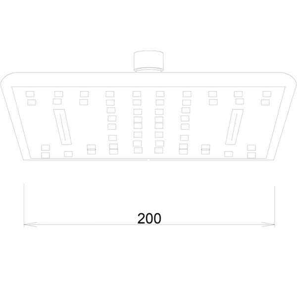 Верхний душ Melodia 200х200 хром (MKP27002С)