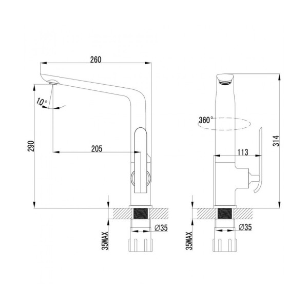 Смеситель для кухни Lemark Melange (LM4905CW)