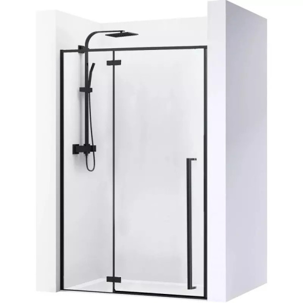 Душевая дверь Rea Rapid 110x195 стекло прозрачное, профиль чёрный (REA-K6325)