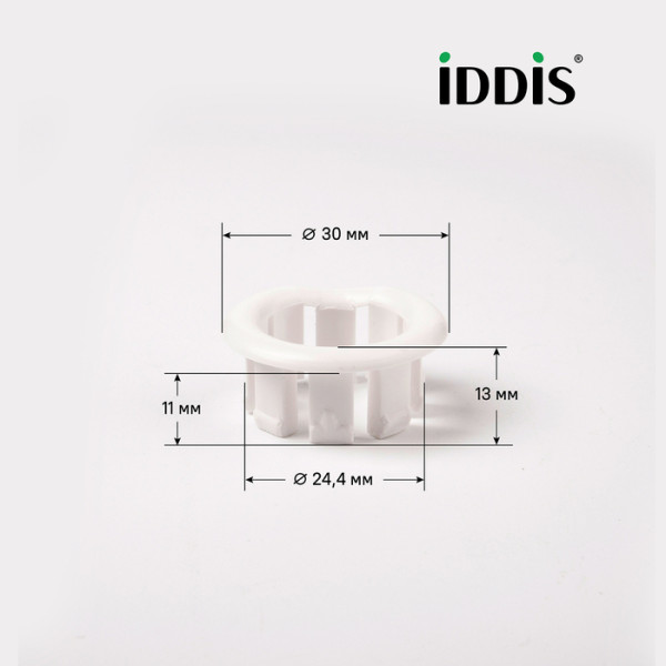 Облицовка перелива Iddis ABS-пластик 24,4 мм белая (917WT240SK)