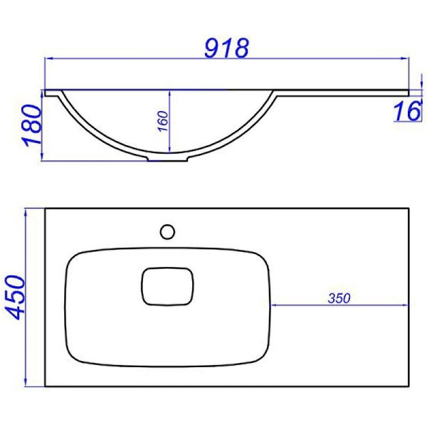 Раковина встаиваемая Aqwella Malaga 91,8x45 левая (MAL.09.04.D-L) Раковина встаиваемая Aqwella Malaga 91,8x45 левая (MAL.09.04.D-L)