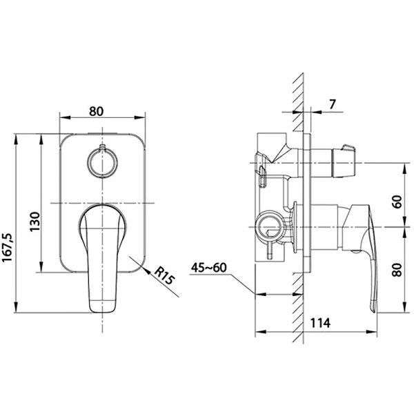 Душевая система Iddis Ray встраиваемая черная (RAYBL00i67)