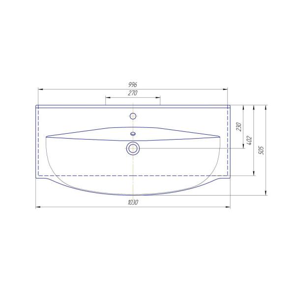 Раковина встраиваемая Кirovit Элвис 105